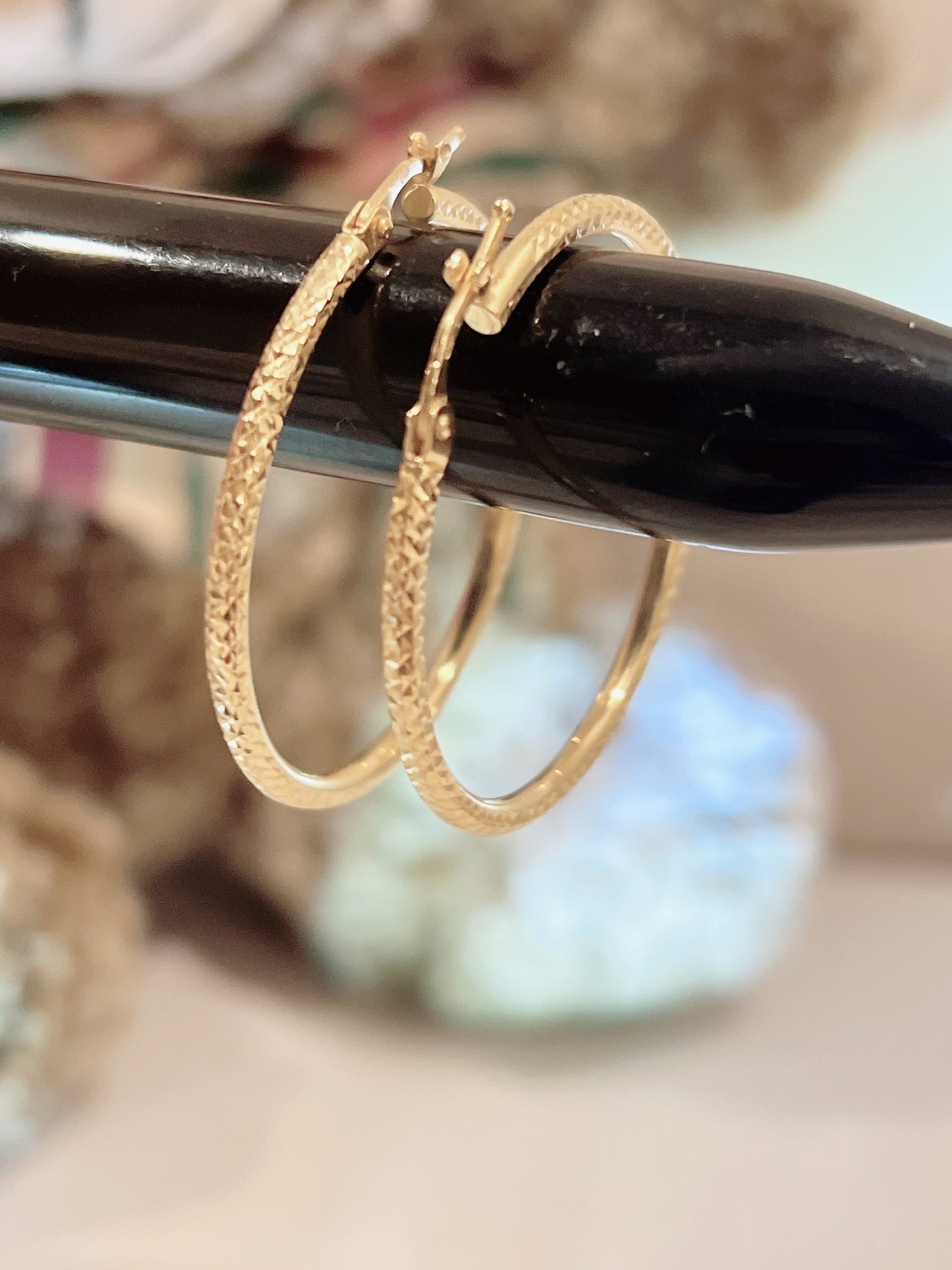 18k Japan Gold Hoop Earrings